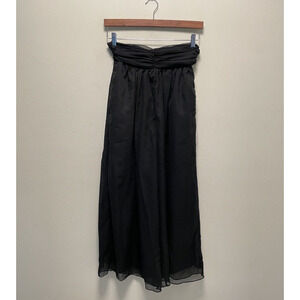 Vintage Nite Waves Womens Pants Small Black Chiffon Wide Leg Whimsigoth 90s Y2K